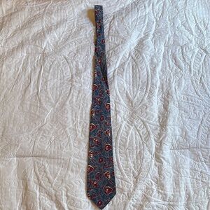 Elegant Blue and Red Paisley Tie